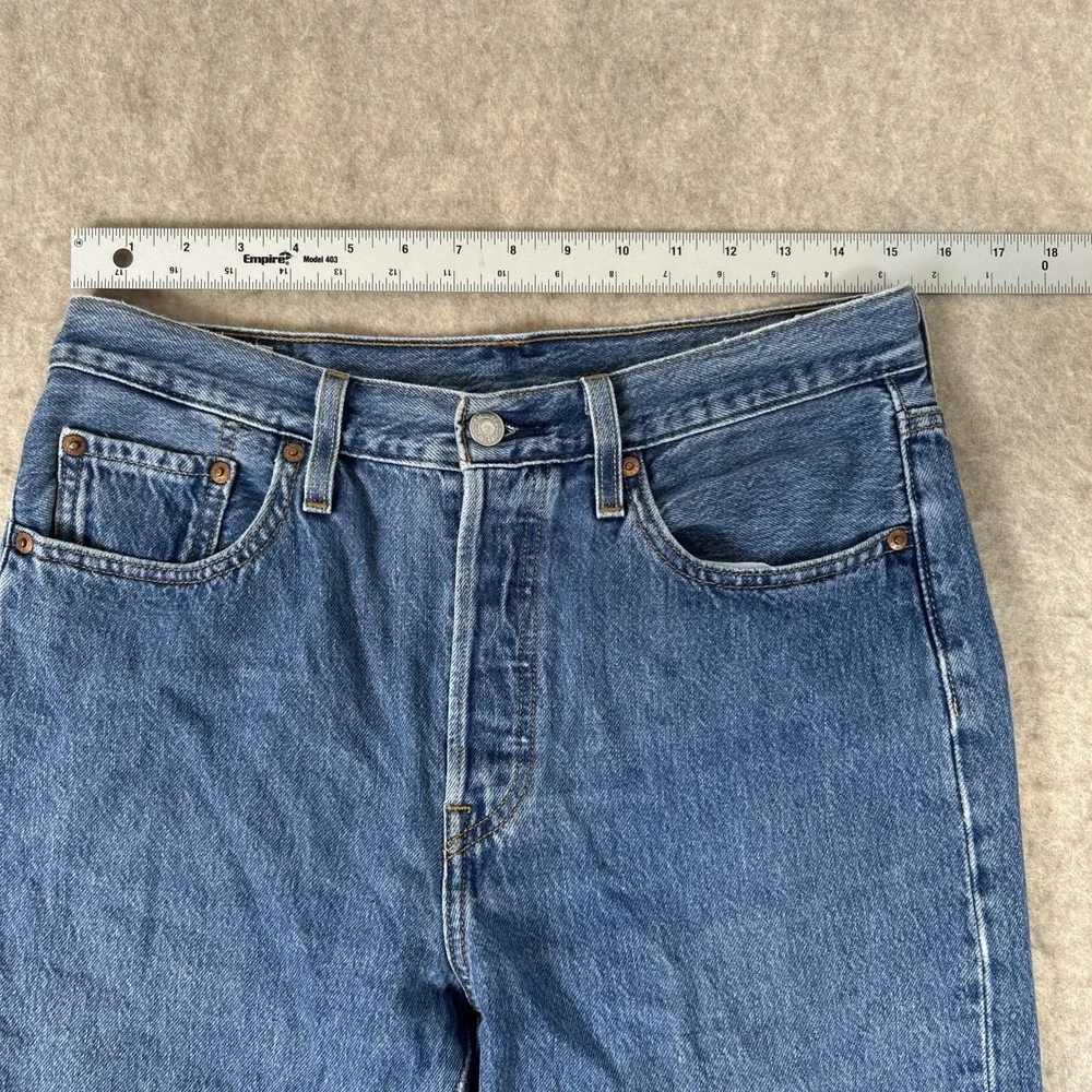 Levis 501‎ Premium Jeans Mens 32x32 (29x30) Blue Straight Button Fly Denim